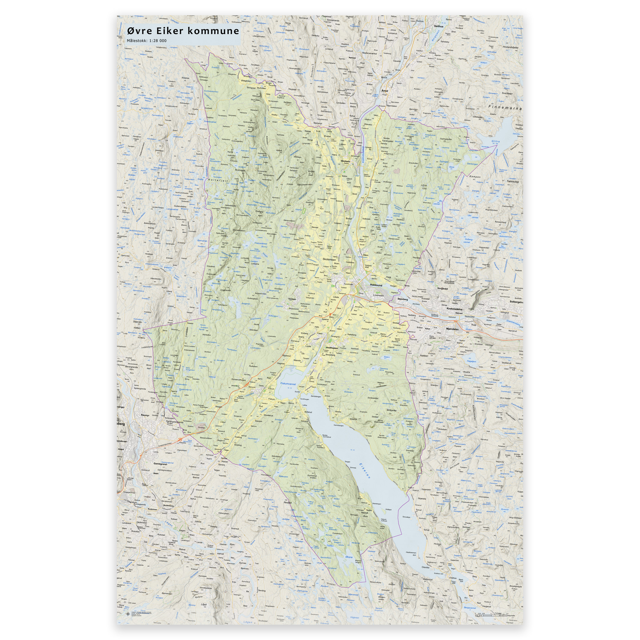 Wall map - Øvre Eiker municipality - Image 22
