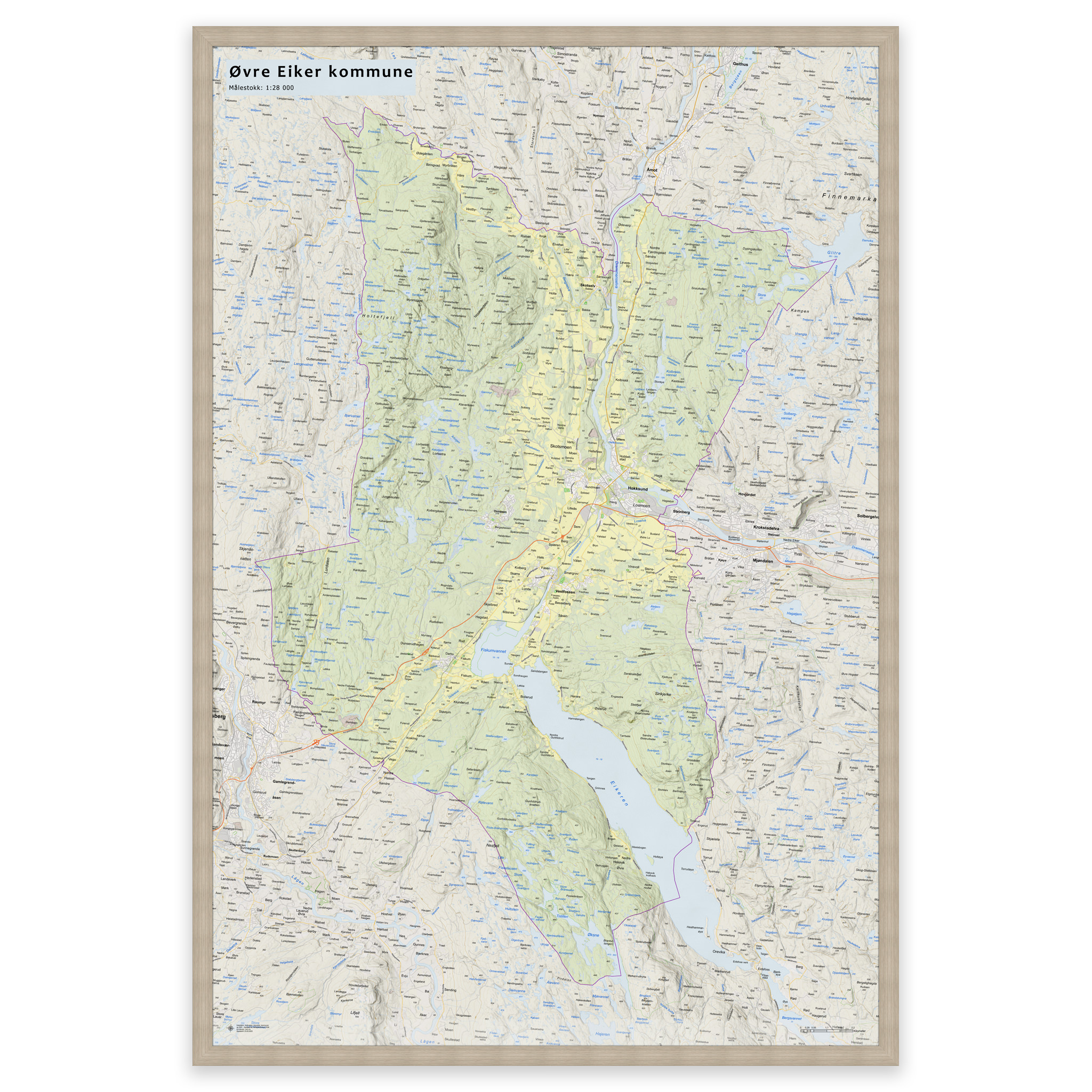 Wall map - Øvre Eiker municipality - Image 23