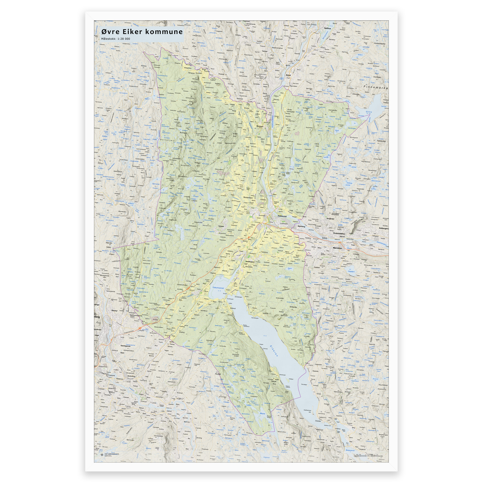 Wall map - Øvre Eiker municipality - Image 24