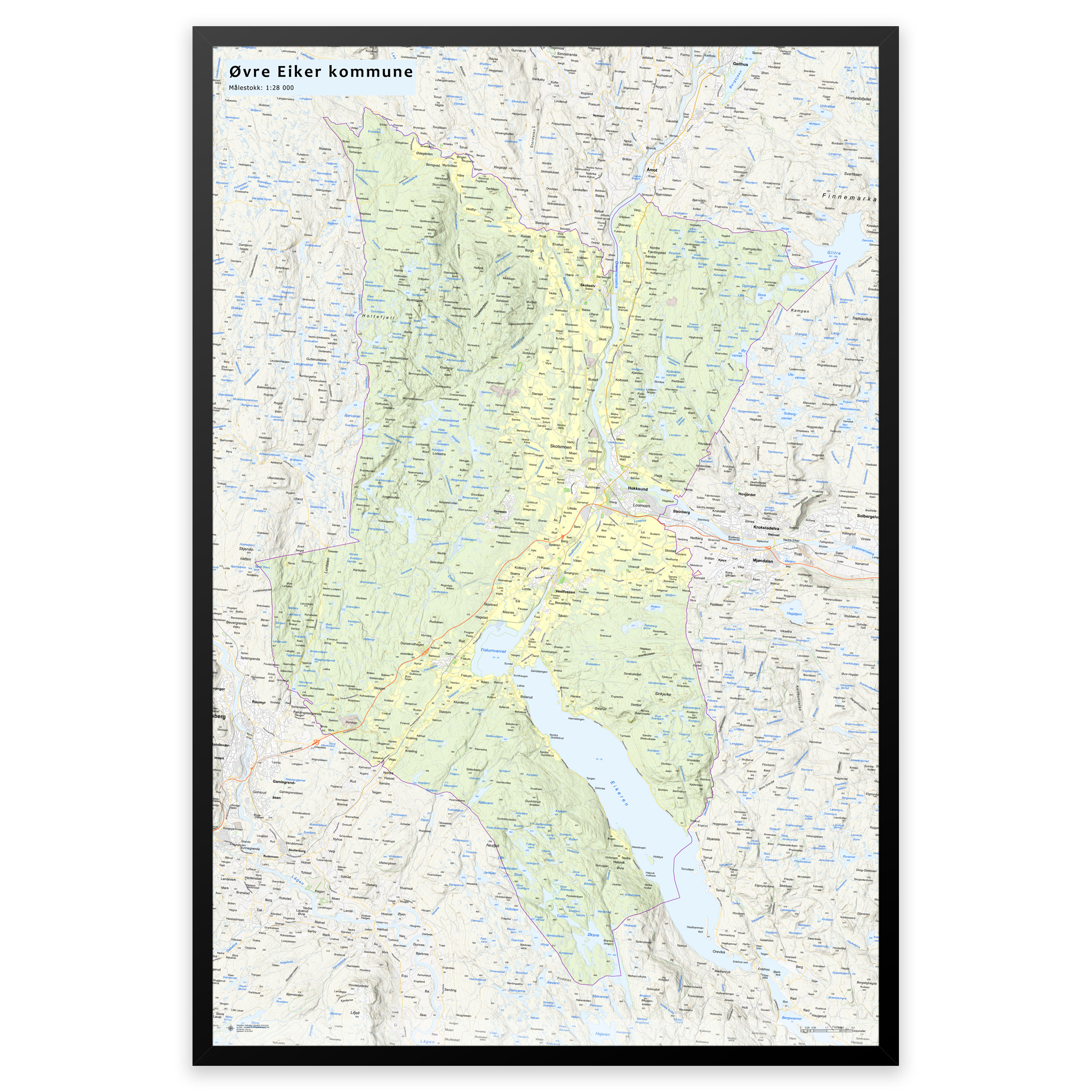 Wall map - Øvre Eiker municipality - Image 25