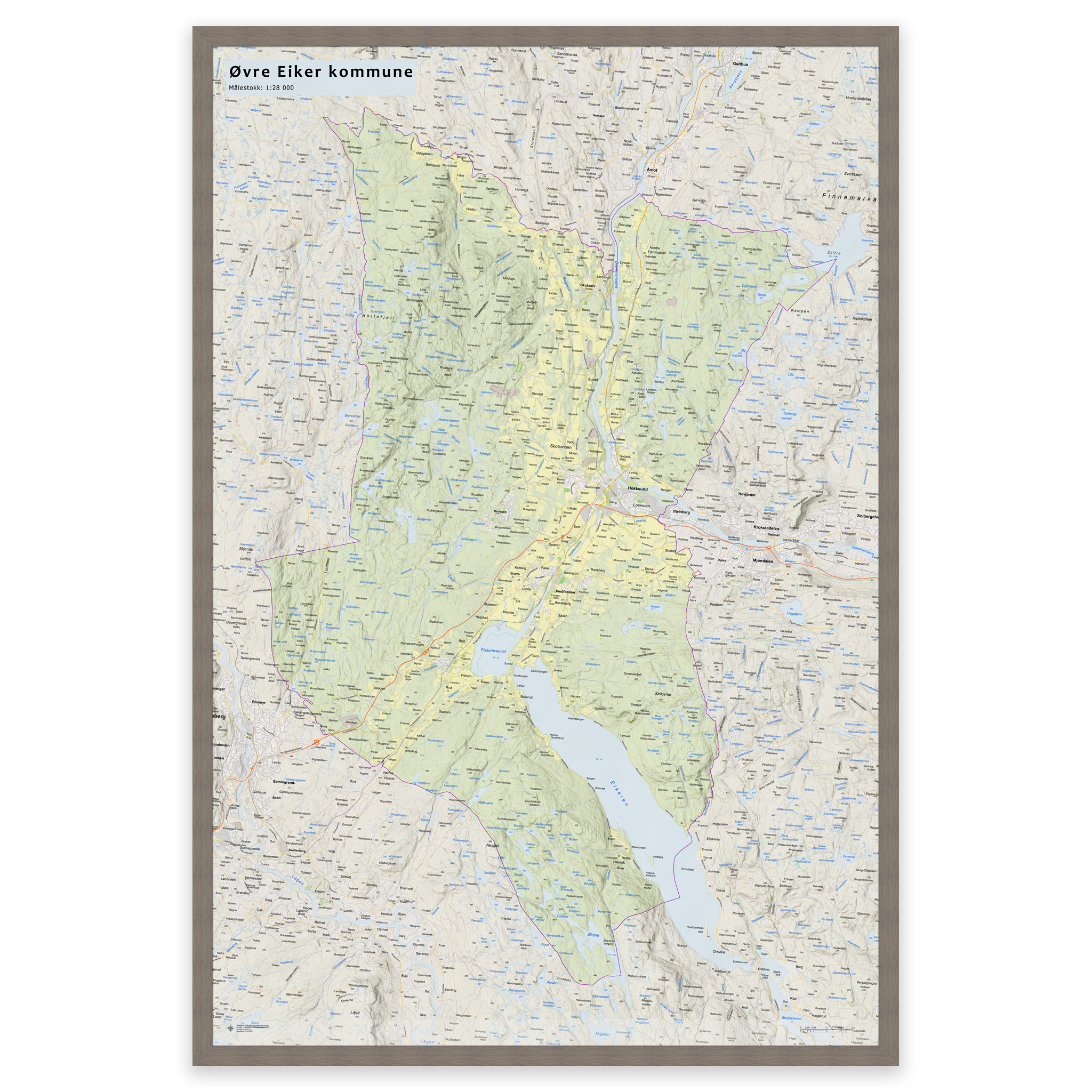 Wall map - Øvre Eiker municipality - Image 21