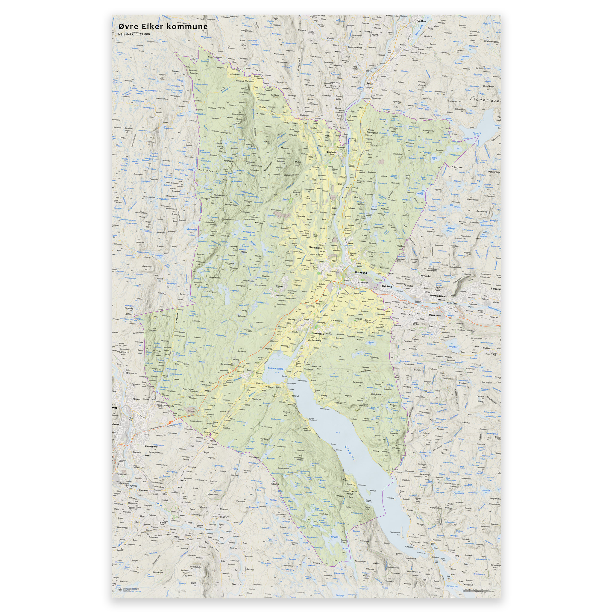 Wall map - Øvre Eiker municipality - Image 19