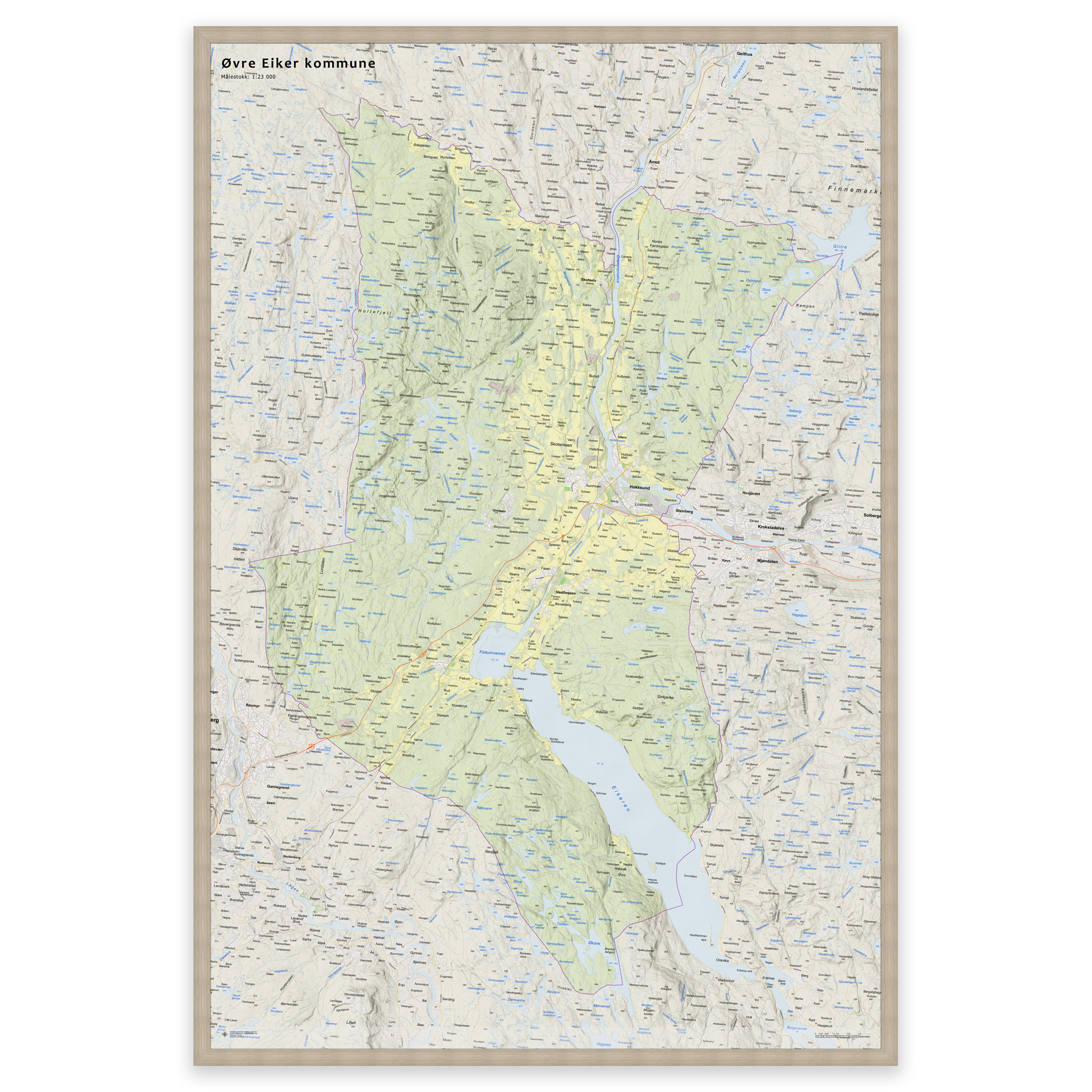 Wall map - Øvre Eiker municipality - Image 20