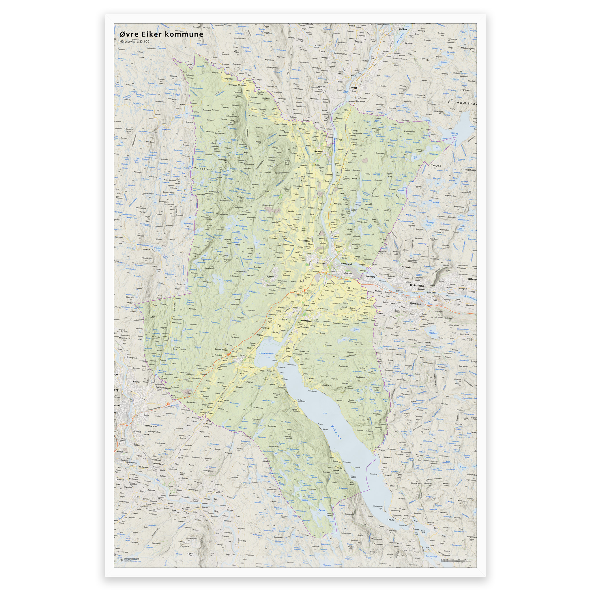 Wall map - Øvre Eiker municipality - Image 16