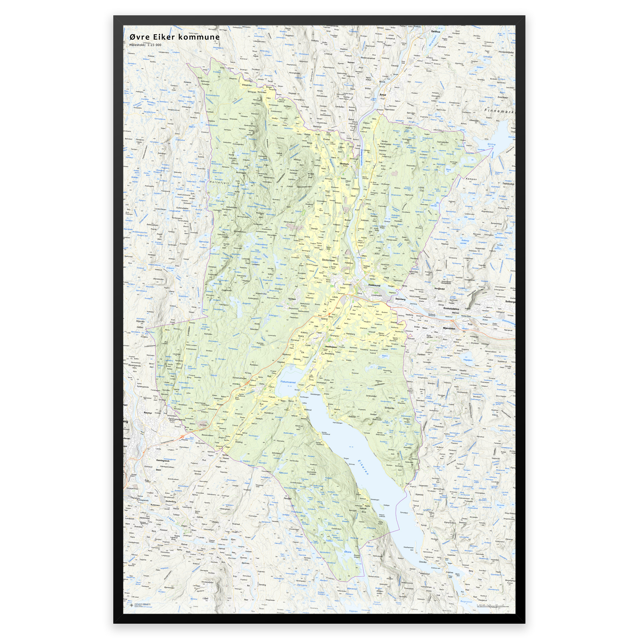 Wall map - Øvre Eiker municipality - Image 17
