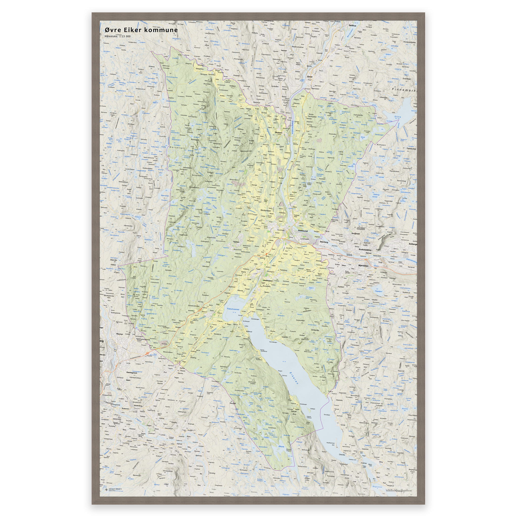 Wall map - Øvre Eiker municipality - Image 18