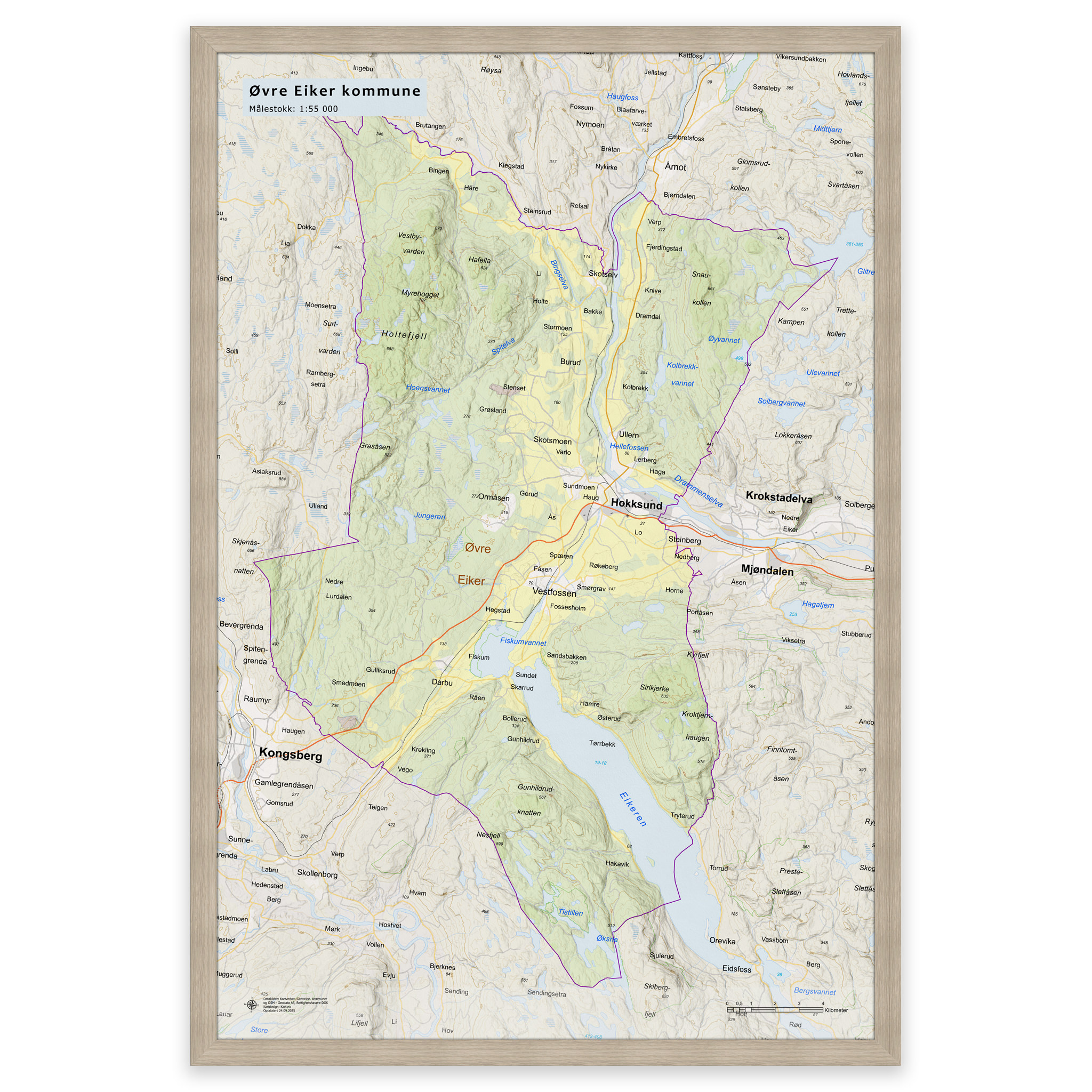 Wall map - Øvre Eiker municipality - Image 14