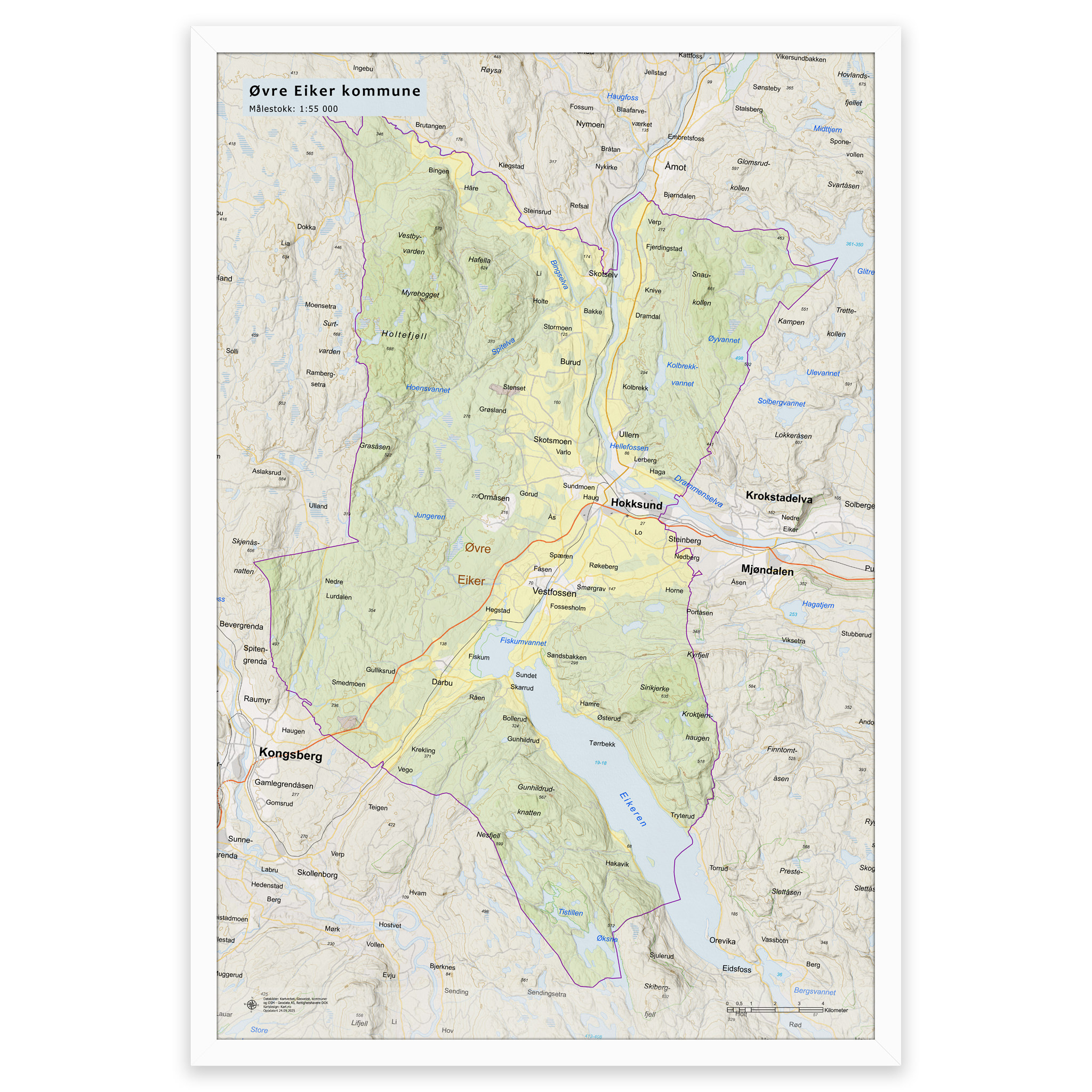 Wall map - Øvre Eiker municipality - Image 15