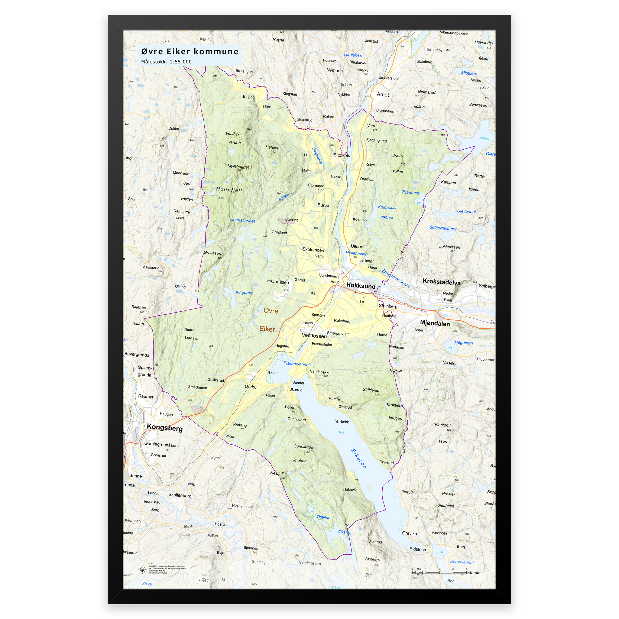 Wall map - Øvre Eiker municipality - Image 12