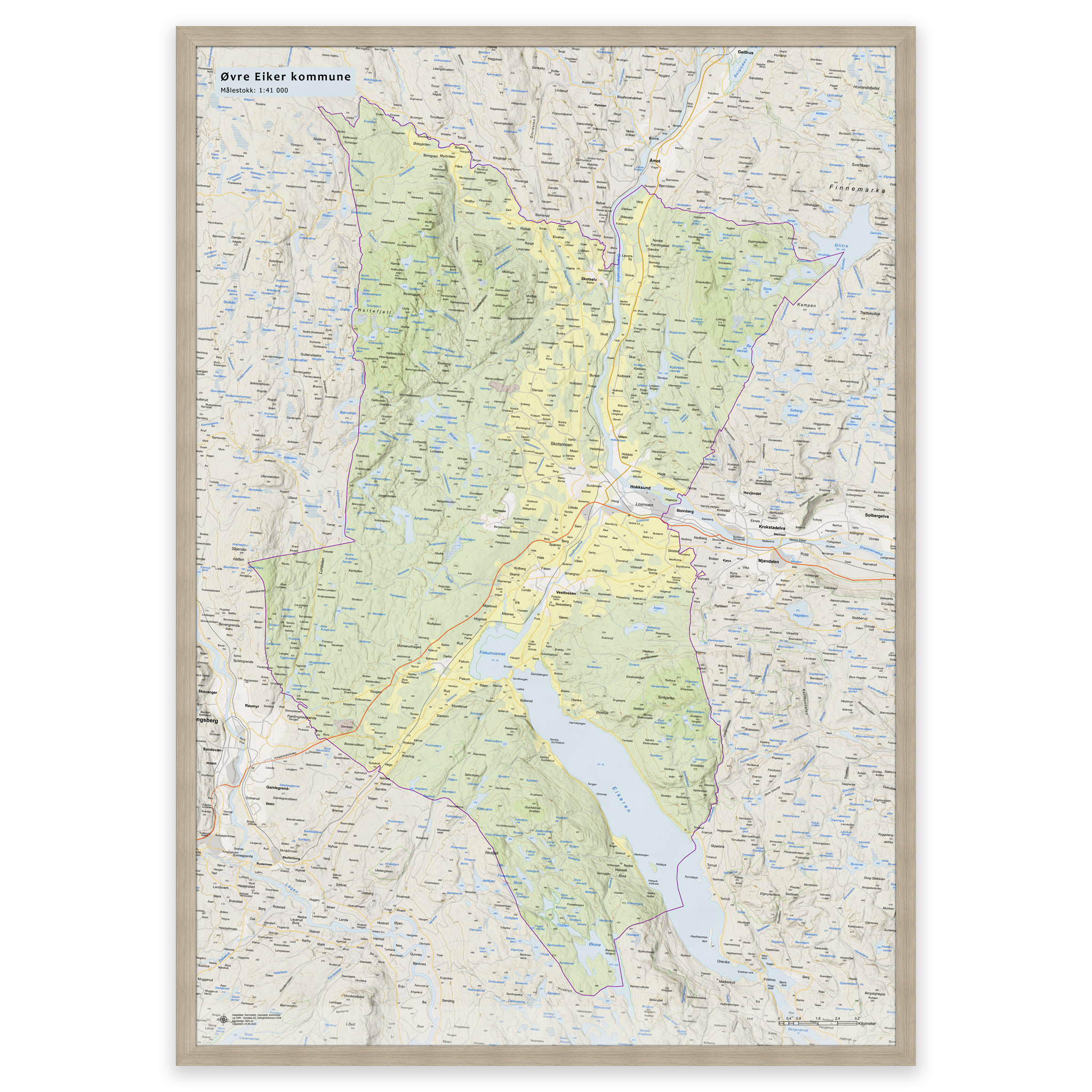Wall map - Øvre Eiker municipality - Image 9
