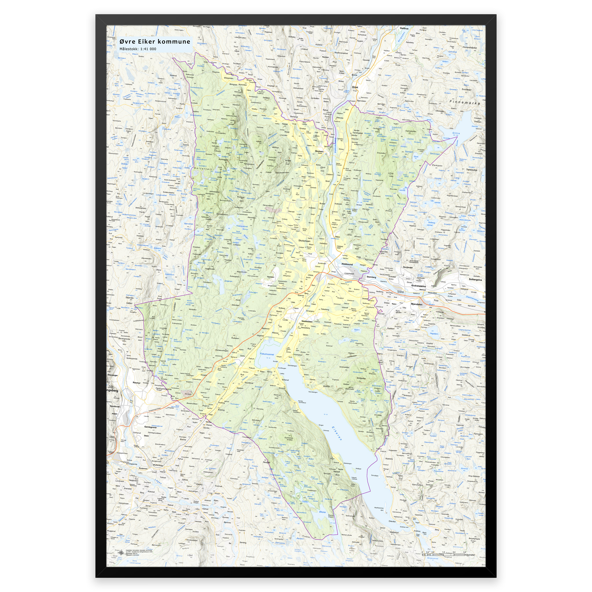 Wall map - Øvre Eiker municipality - Image 6