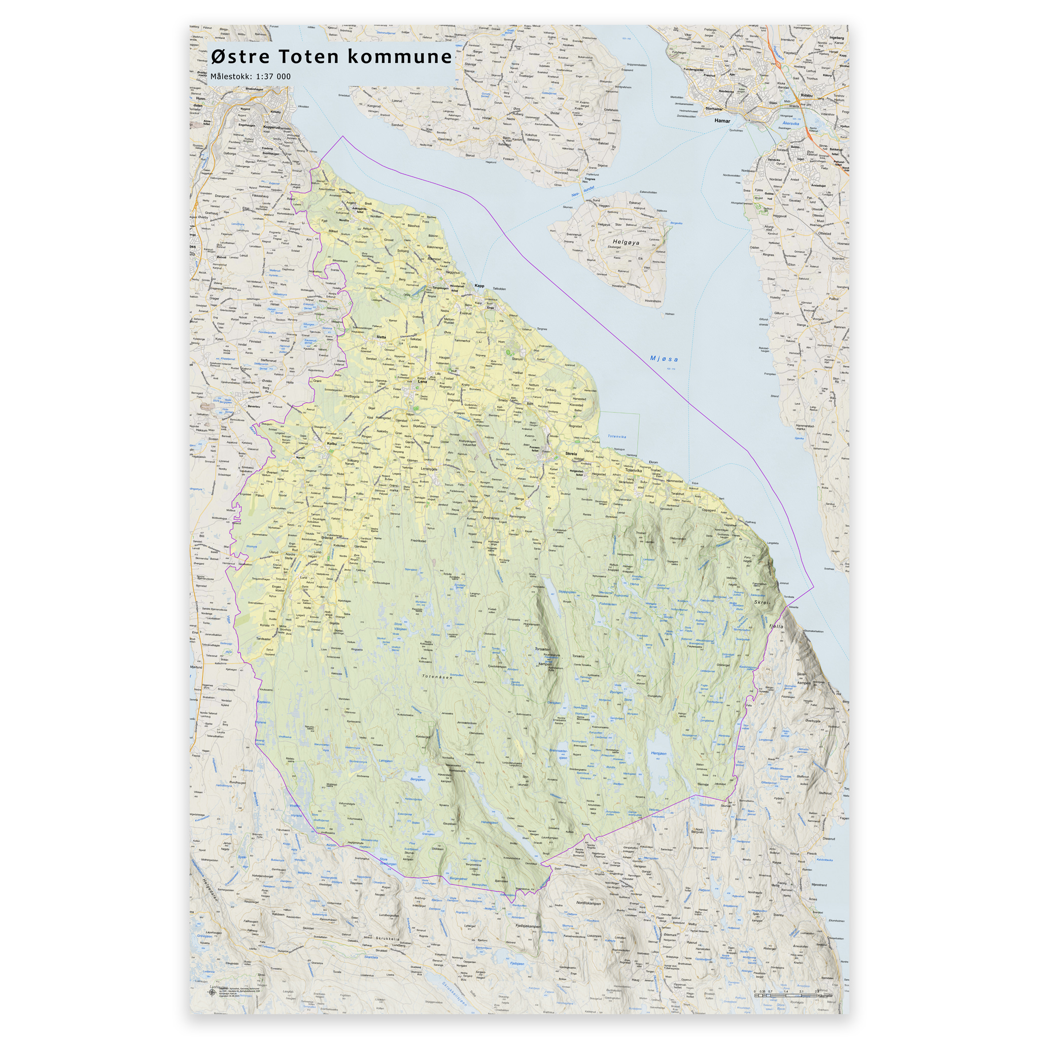 Veggkart – Østre Toten kommune
