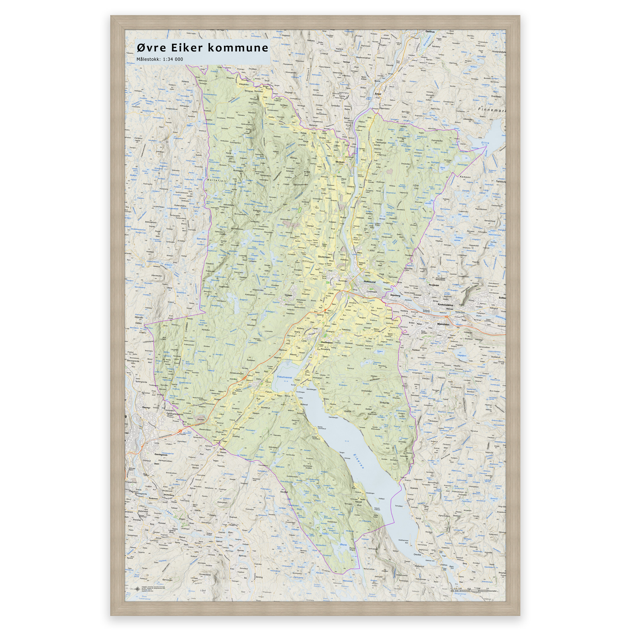Wall map - Øvre Eiker municipality - Image 4