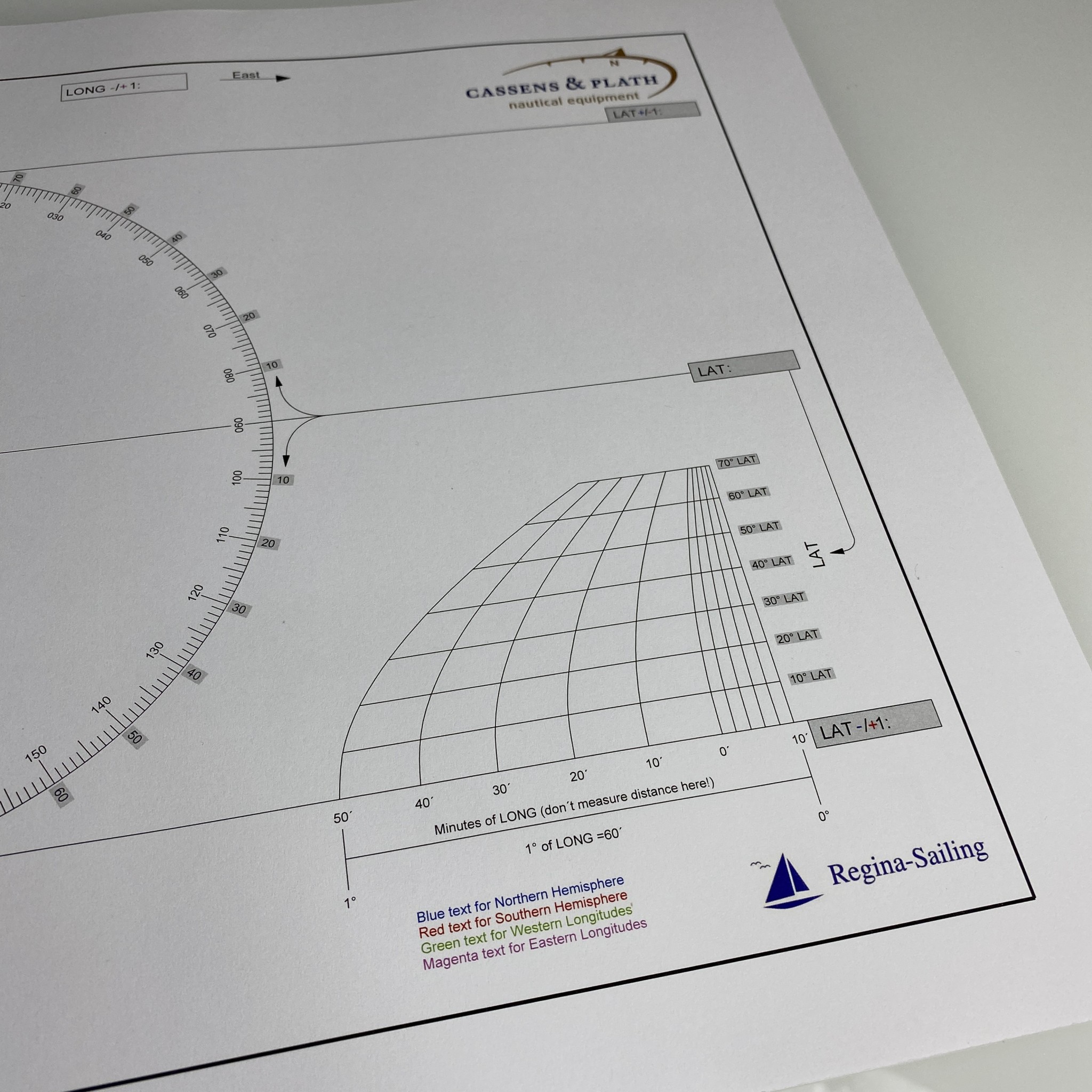 Cassens & Plath Universal Plotting Sheets form for astronavigation