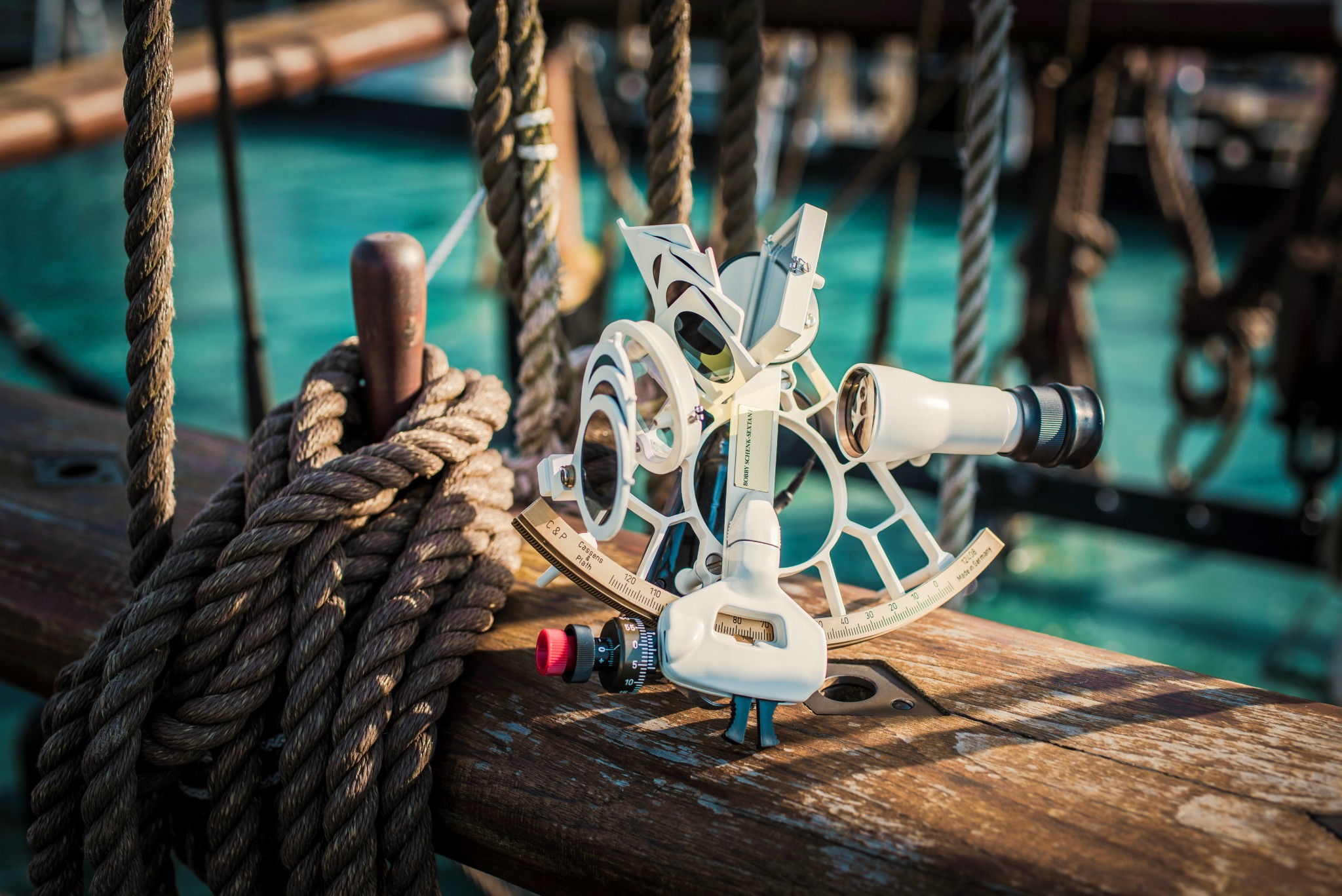 Cassens & Plath Bobby Schenk sextant white – marine sextant for celestial navigation
