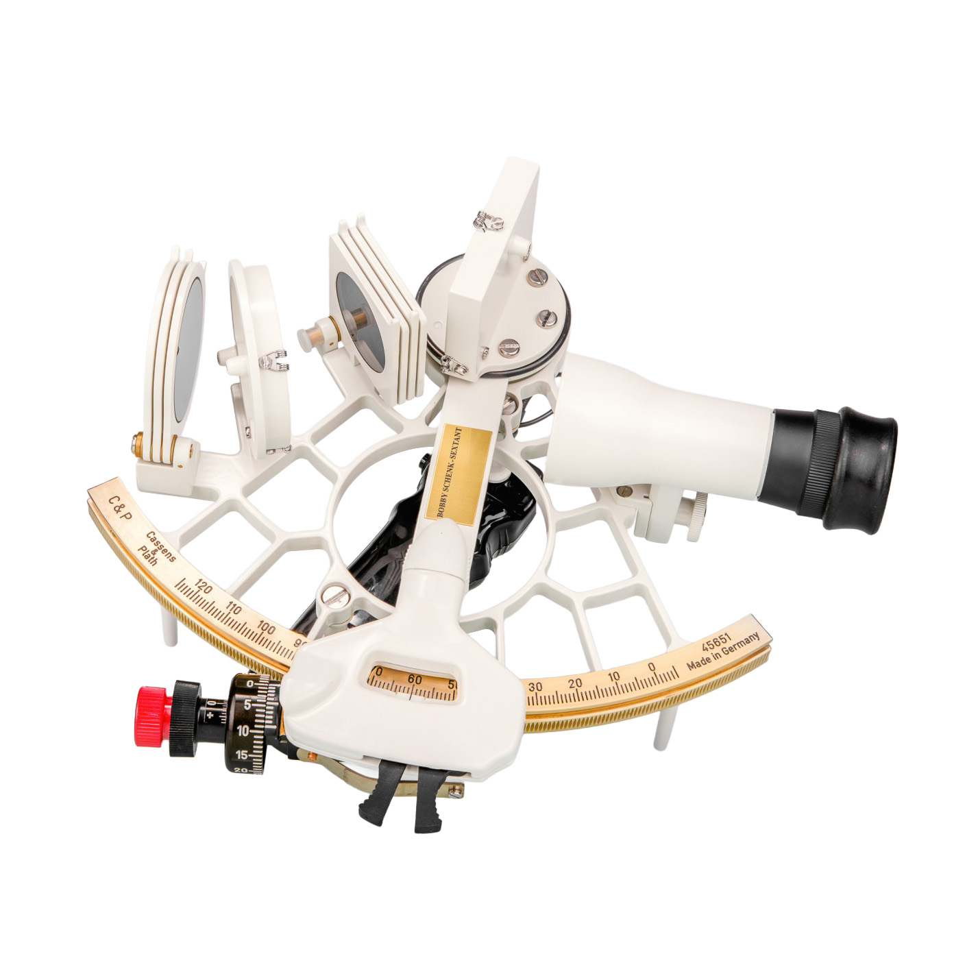 Cassens & Plath Bobby Schenk sextant white – marine sextant for celestial navigation
