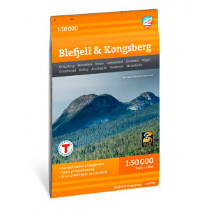Turkart over Blefjell og Kongsberg i målestokk 1:50 000