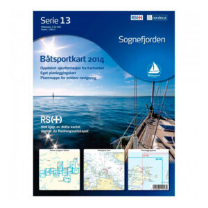 Båtsportkart 13 Sognefjorden Nordic Maps sjøkart i plastmappe for båt og navigasjon