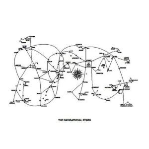 Celestaire Laminated Honest Star Chart stjernekart for astronomisk navigasjon