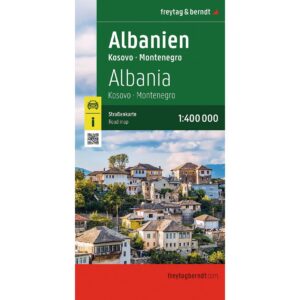Veikart over Albania fra freytag & berndt