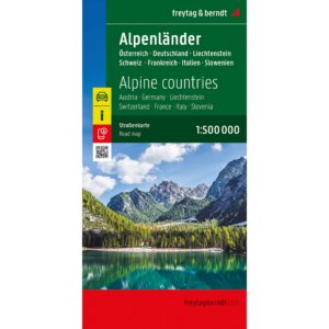 Road map of the Alpine countries from freytag & berndt