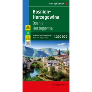Road map of Bosnia and Herzegovina from freytag & berndt