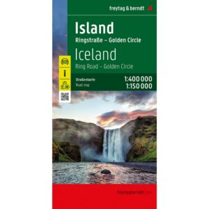 Veikart over Island fra freytag & berndt