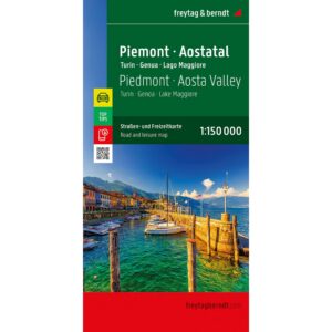 Road map of Piedmont and the Aosta Valley from freytag & berndt