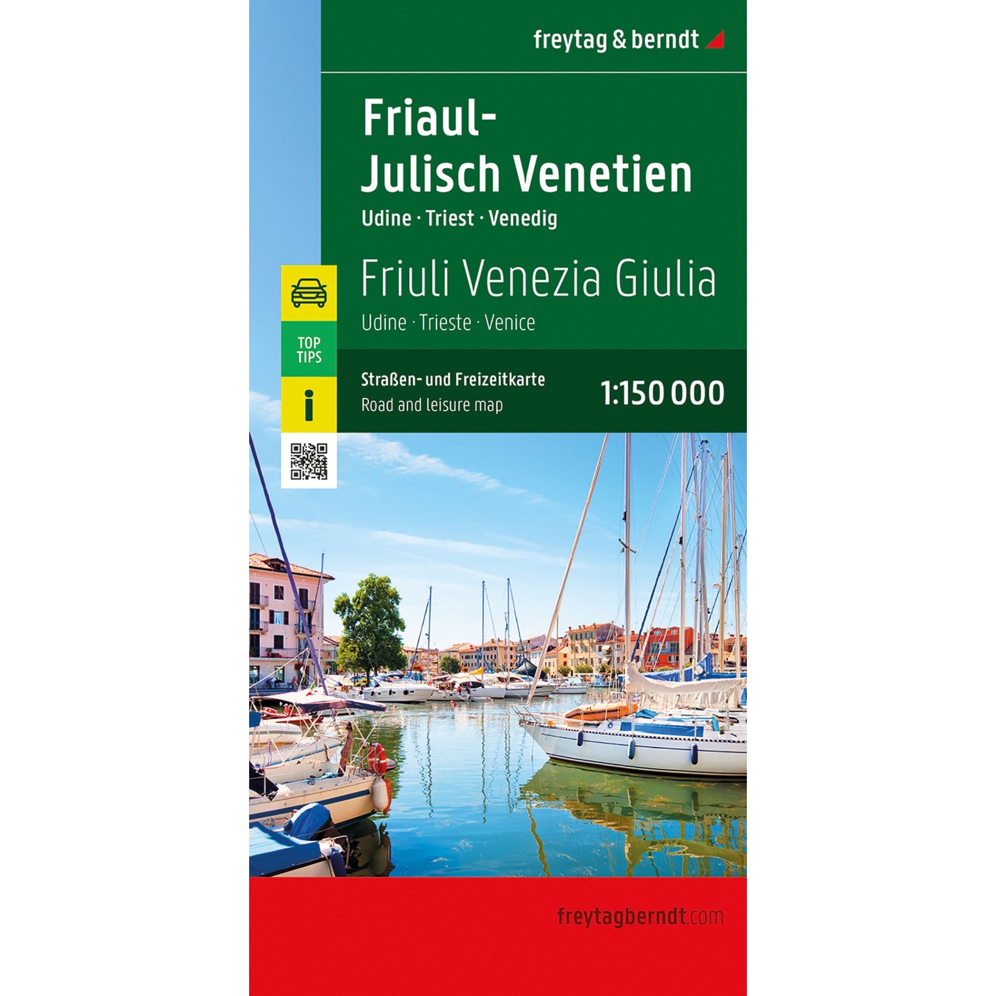Veikart over Friaul-Julisch Venetien og Venezia fra freytag & berndt