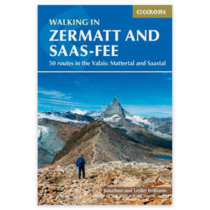 Forside av Cicerone-guiden Walking in Zermatt and Saas-Fee