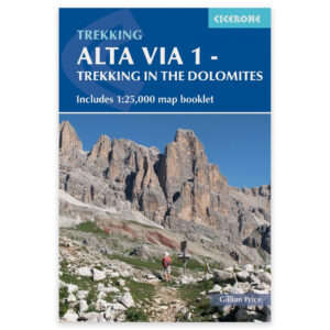 Forside av Cicerone-guiden Alta Via 1 - Trekking in the Dolomites