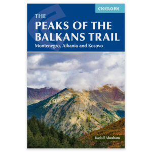 Forside av Cicerone-guiden The Peaks of the Balkans Trail