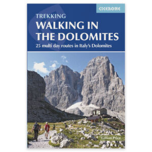 Forside av Cicerone-guiden Walking in the Dolomites