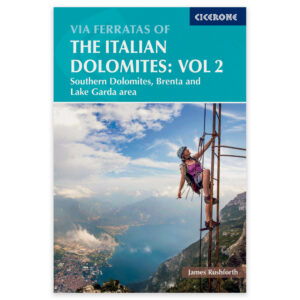 Forside av Cicerone-guiden Via Ferratas of the Italian Dolomites Volume 2
