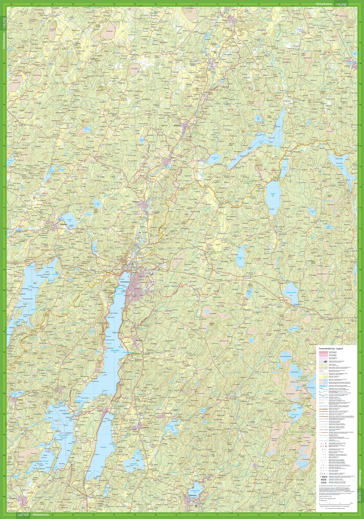 Borås & Ulricehamn Hiking Map 1:50,000 from Calazo