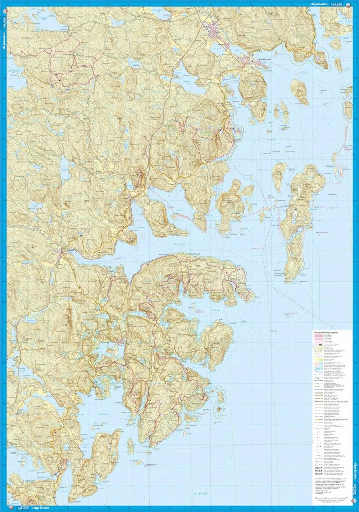 High Coast Complete Hiking Map: Front and Back