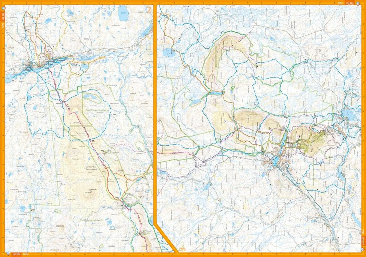 Hetta Pallas Ylläs Complete Hiking Map: Front and Back