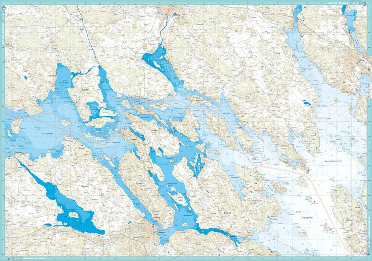Kartutsnitt Mälaren skøytekart 1:50 000