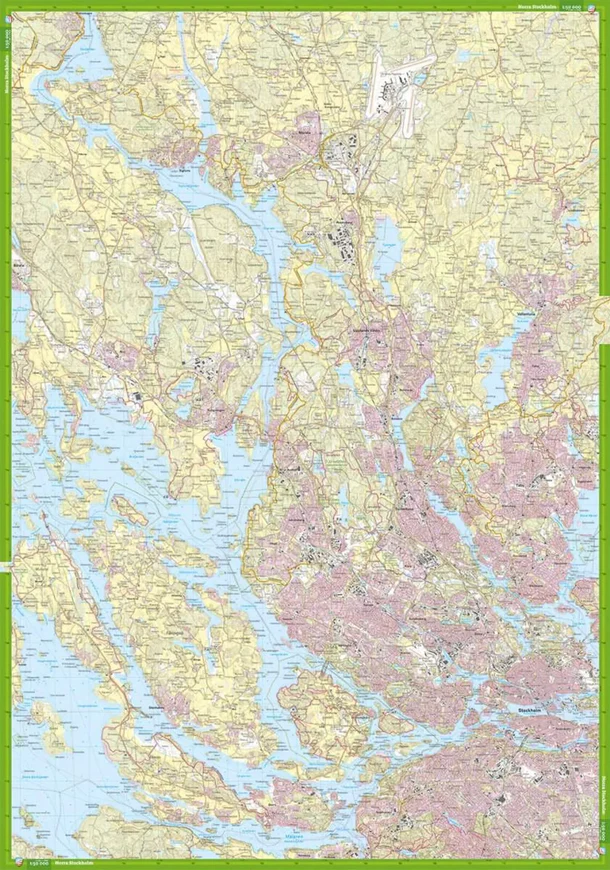 Norra Stockholm komplett turkart forside og bakside