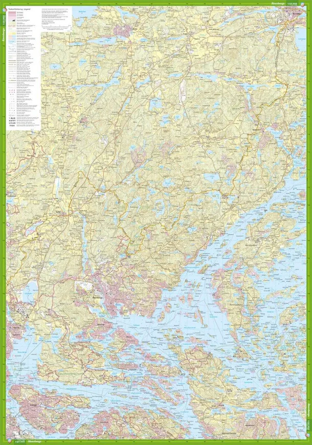 Norra Stockholm komplett turkart forside og bakside