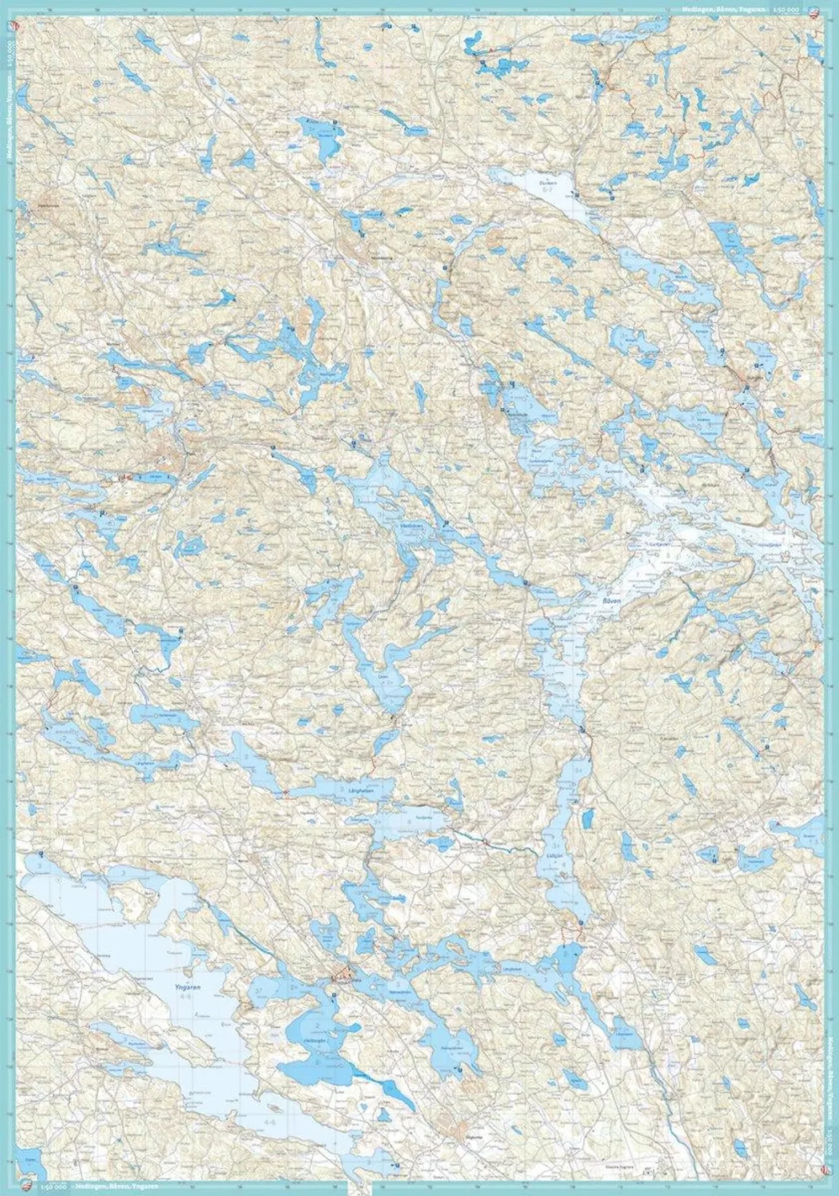 Båven Marvikarna Yngern: Complete skating map (front and back)