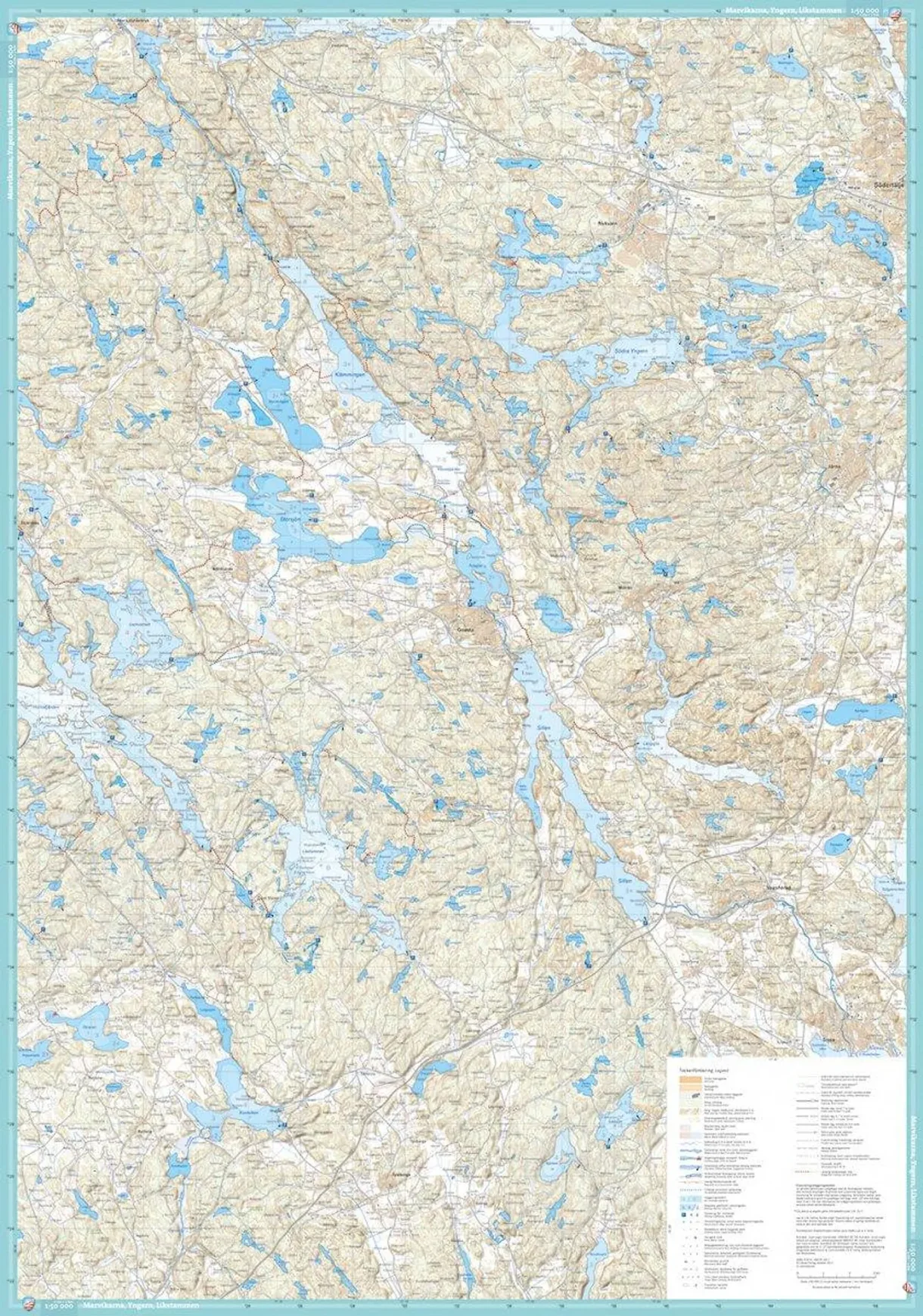 Båven Marvikarna Yngern: Complete skating map (front and back)