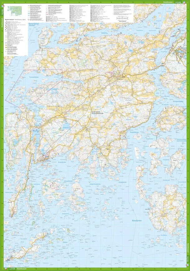 Teijo Kemiönsaari: Complete Hiking Map (Front and Back)