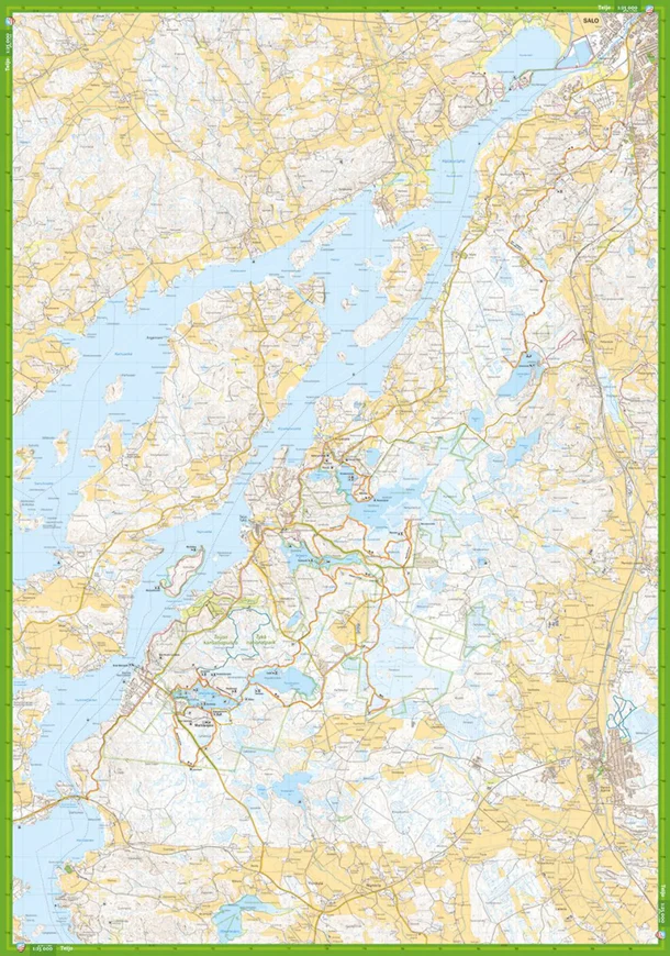 Teijo Kemiönsaari: Complete Hiking Map (Front and Back)