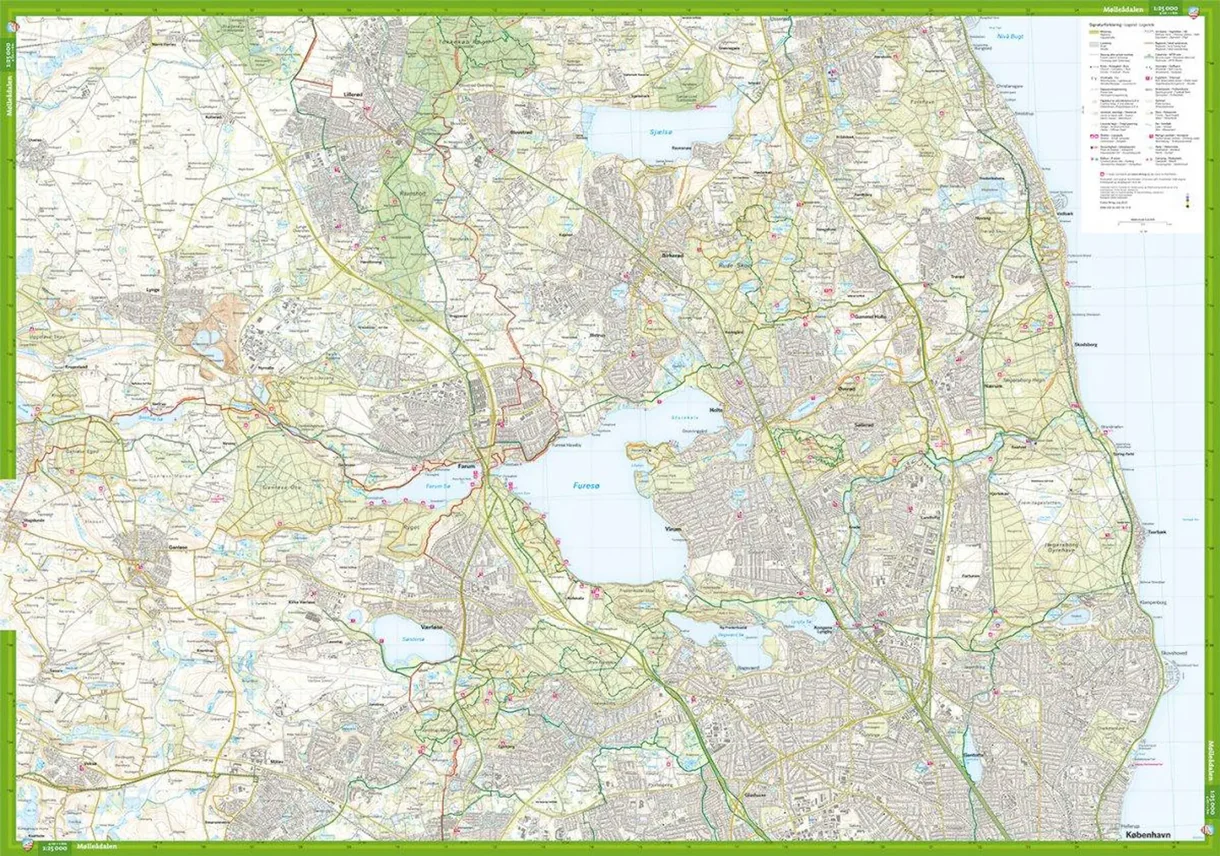 København Kongernes Nordsjælland komplett turkart forside og bakside