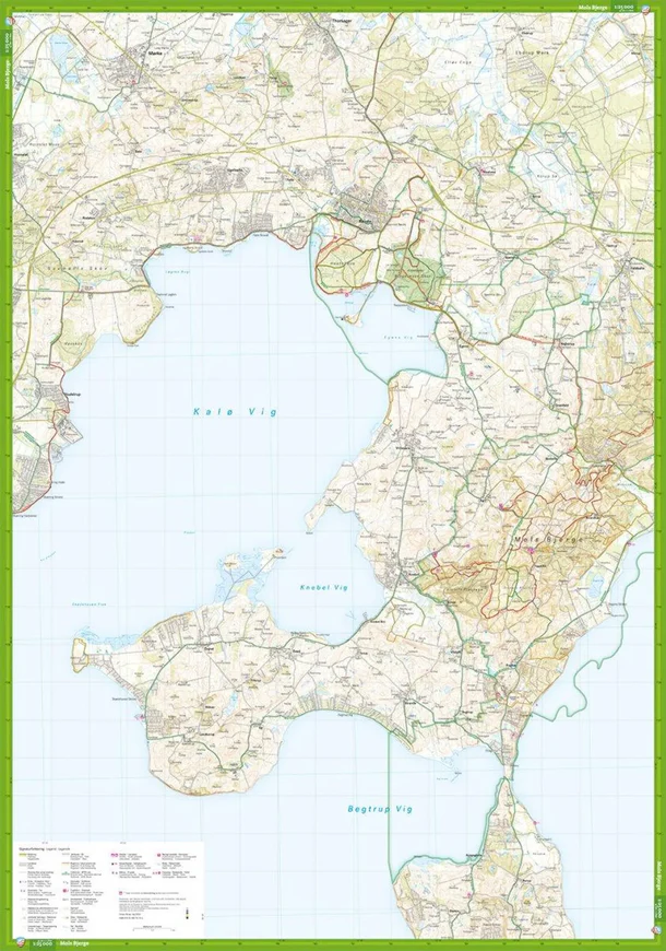 Nationalpark Mols Bjerge komplett turkart forside og bakside