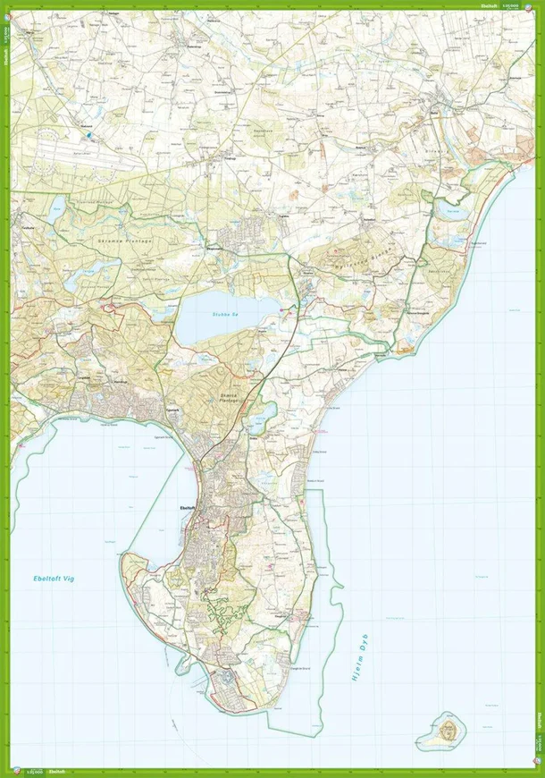 Nationalpark Mols Bjerge komplett turkart forside og bakside