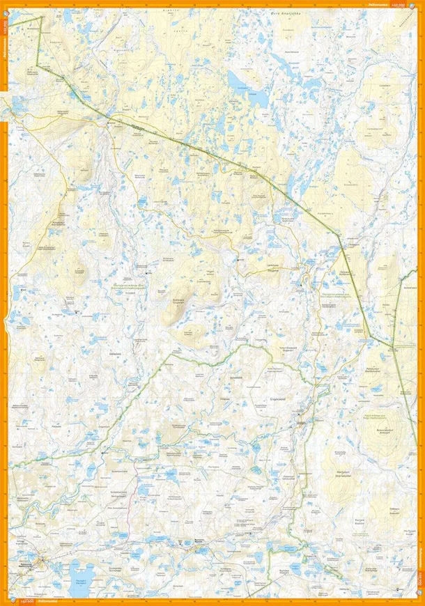 Pöyrisjärvi Wilderness: Complete Hiking Map (Front and Back)