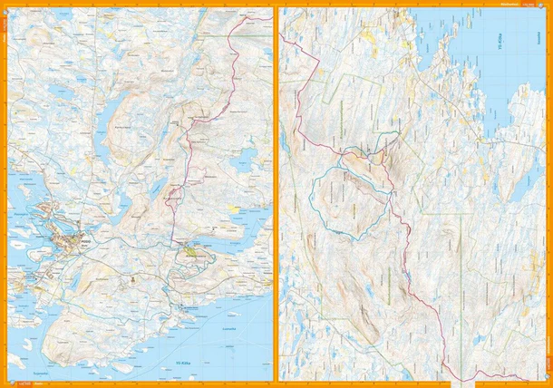 Riisitunturi Korouoma: Complete Hiking Map (Front and Back)