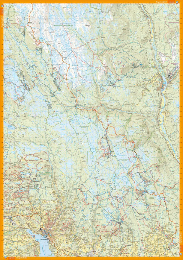 Hamar Hedemarksvidda: Complete Hiking Map (Front and Back)